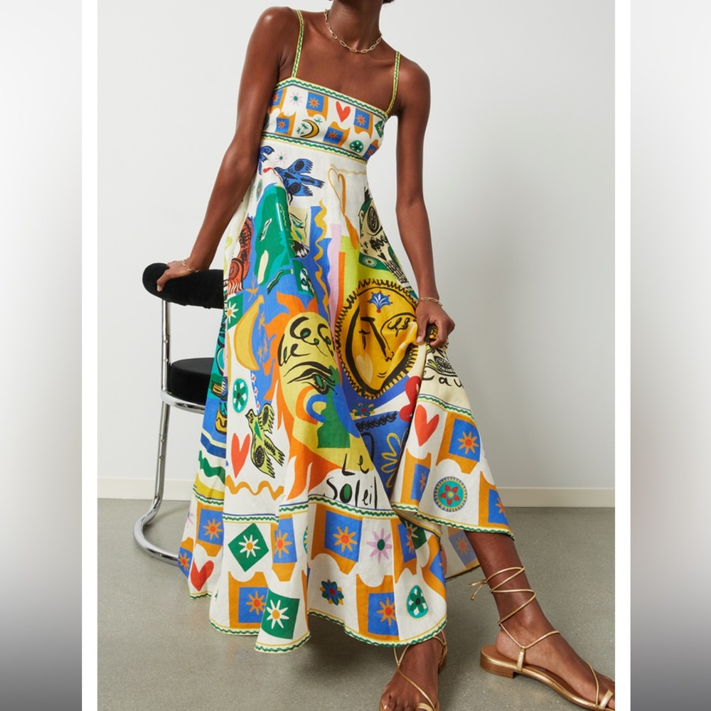 Alemais Soleil Linen Sundress